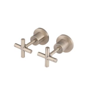Meir Cross Handle Jumper Valve Wall Top Assemblies – Champagne