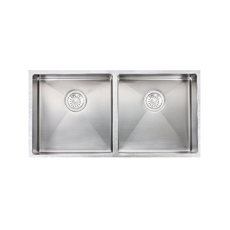 Hand-made Double Kitchen Sink(Round Edges)