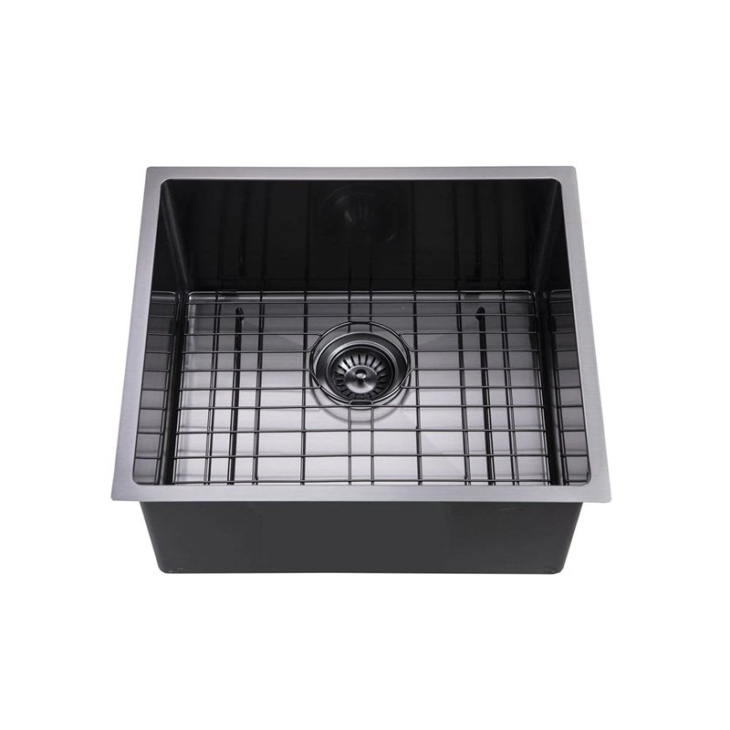 Gun Metal Grey Hand-made Single Bowl Kitchen Sink(Round Edges)