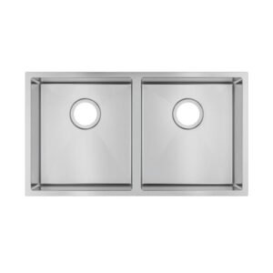 Handmade Top/Undermount Double Bowls Kitchen Sink
