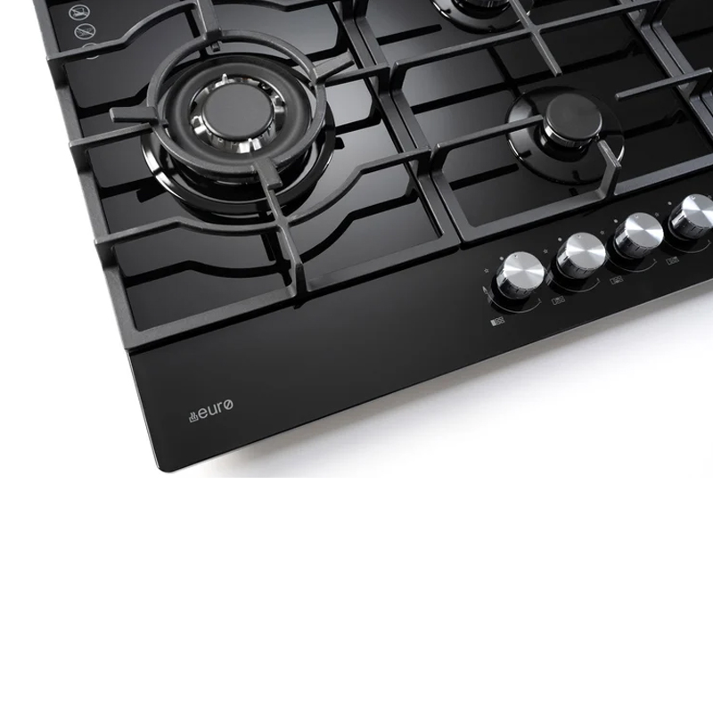 90cm Gas on Glass Cooktop