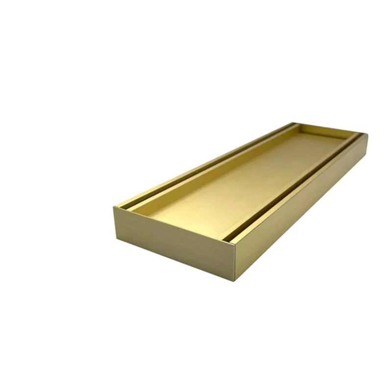Muses Aluminium Slimline Tile Insert Matte Yellow Gold 300x100x26mm