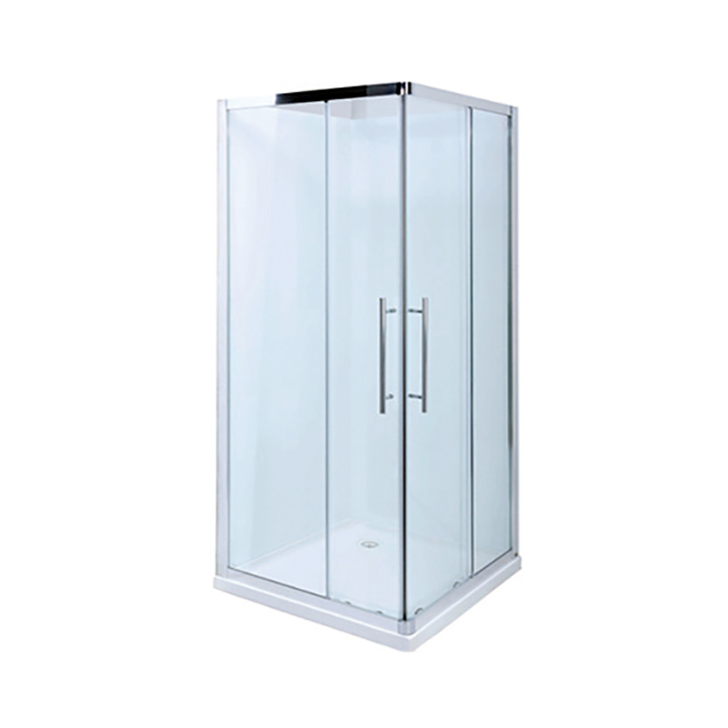 Daintree Screen Corner 900×900 Front & Return Chrome