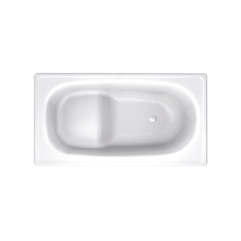 Ultra Compact Shower Bath With Seat 1200 Enamelled Steel