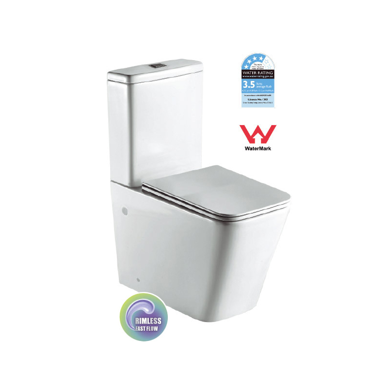 NT-1039GB — FLORENCE Rimless Toilet Suite with GEBERIT fittings