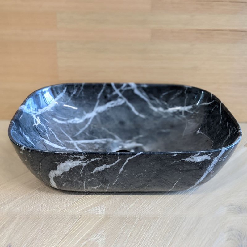 MBG10 Gloss Black Marble Basin - Image 2