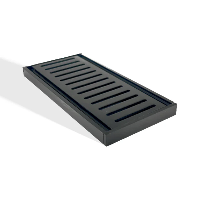 Muses Aluminium Brushed Black Ezy Flow Floor Grate 300X100 14 mm - Image 2