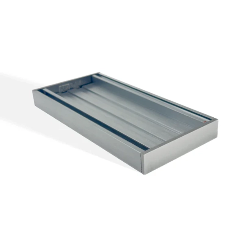 Muses Aluminium Slimline Tile Insert Brushed Gunmetal 300x100x26mm