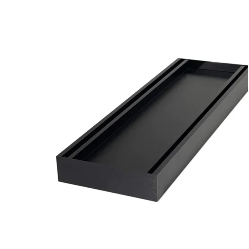 Muses Aluminium Brushed Black Ezy Flow Tile Insert Grate 300x100x26mm