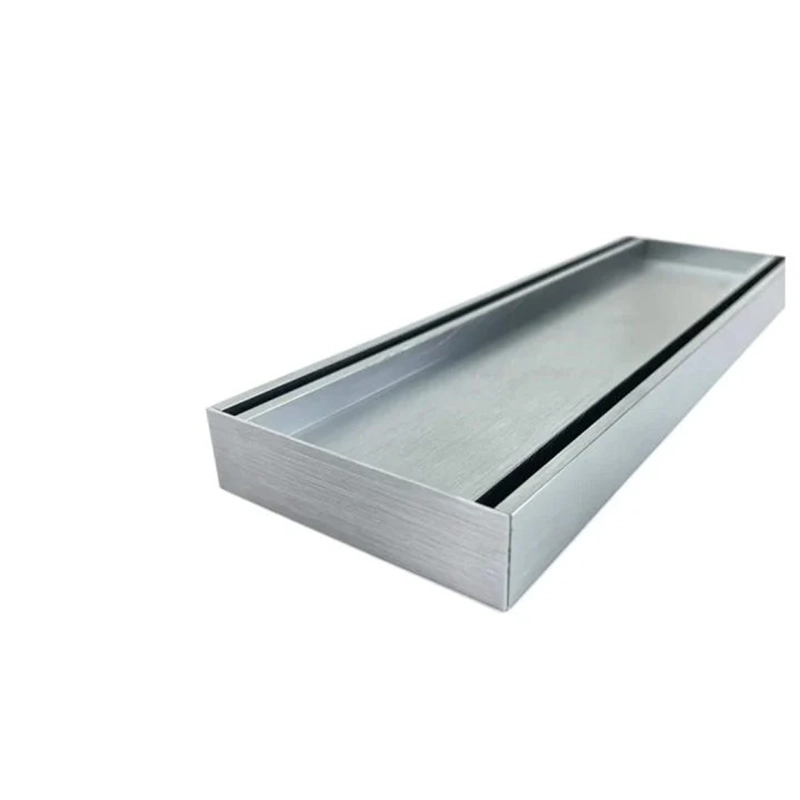 Muses Aluminium Brushed Silver Ezy Flow Tile Insert Grate 300x100x26 mm