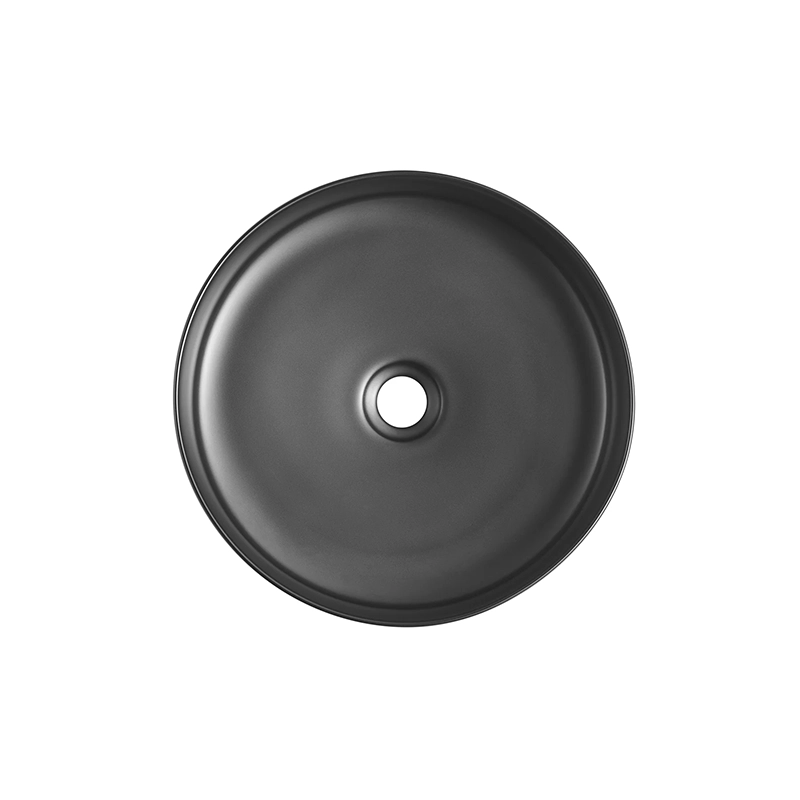 360x360x120mm Matte Black Above Counter Ceramic Basin