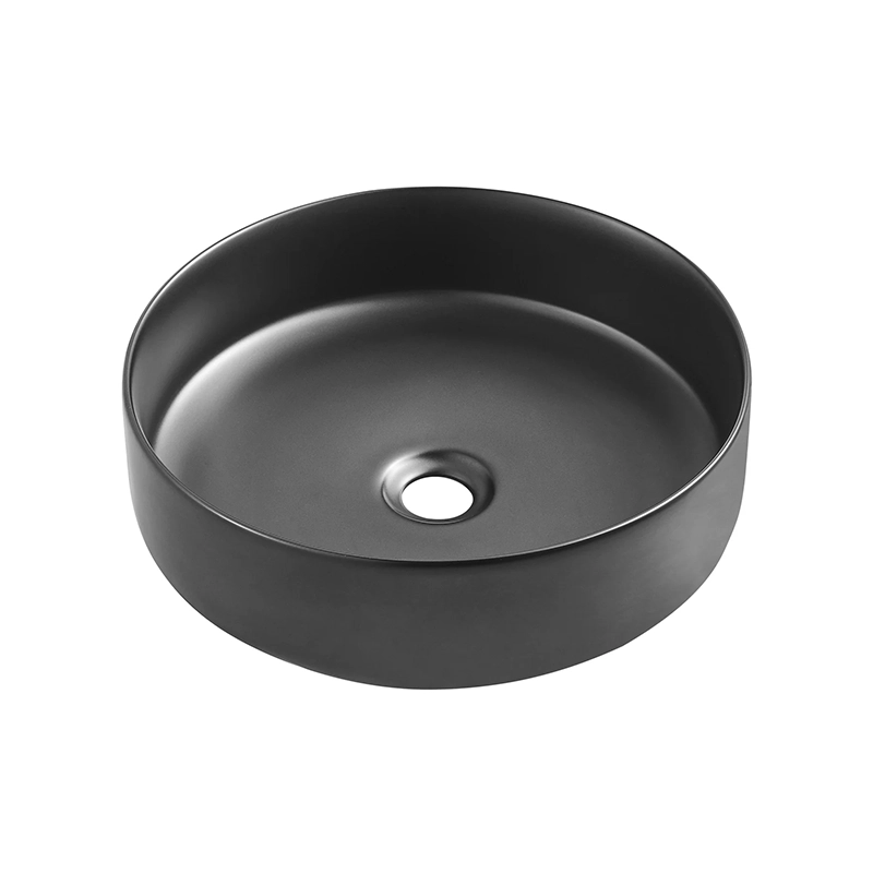 360x360x120mm Matte Black Above Counter Ceramic Basin - Image 2