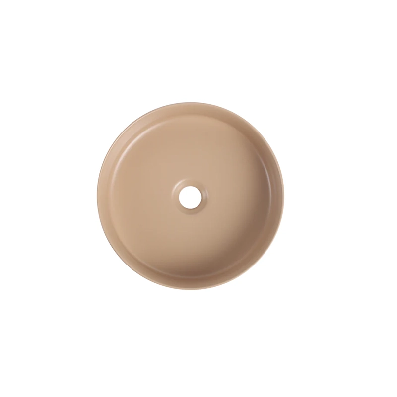 360x360x120mm Matte Khaki Above Counter Ceramic Basin - Image 2
