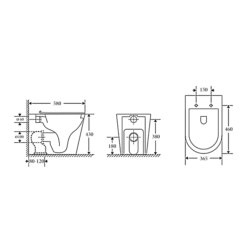 NT-2060MB – ZURICH Tornado-Rimless Floor Pan - Image 2