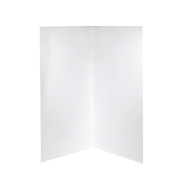 Standard Shower Wall 1000×1000 White 2-Sided