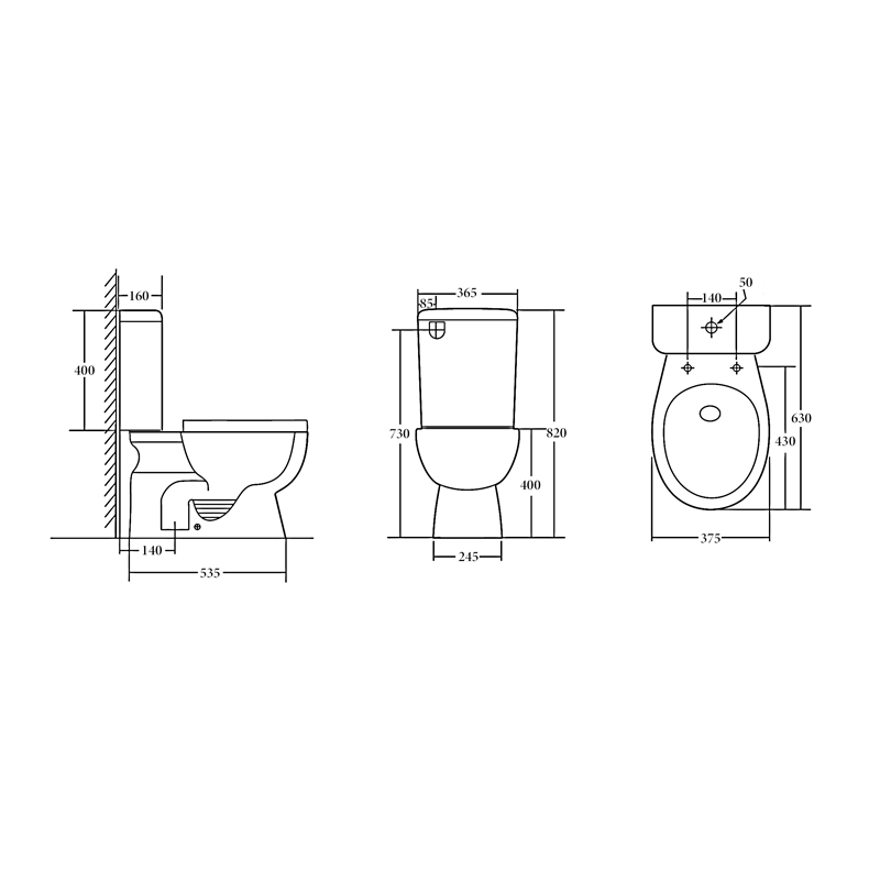 T6009S — YORK Toilet Suite (Bottom inlet only) - Image 2