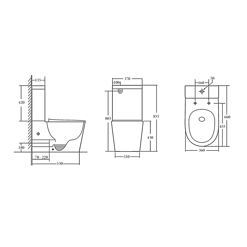 T6088RT – VERA Tornado-Rimless Toilet Suite - Image 3