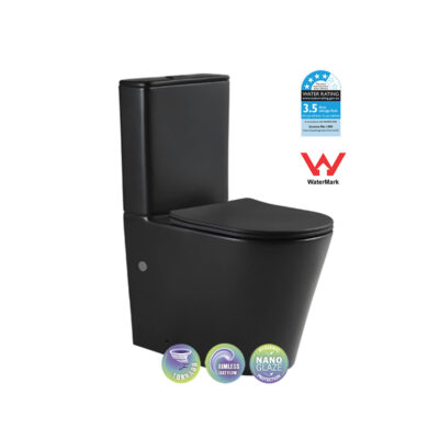 VERA Tornado-Rimless Toilet Suite in Matt Black