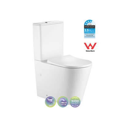 VERA Tornado-Rimless Toilet Suite in Matt White