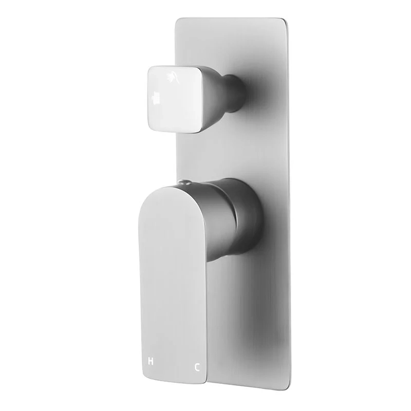 VOG Series Solid Brass Brushed Nickel Bath/Shower Wall Mixer with Diverter Wall Mounted (color up)