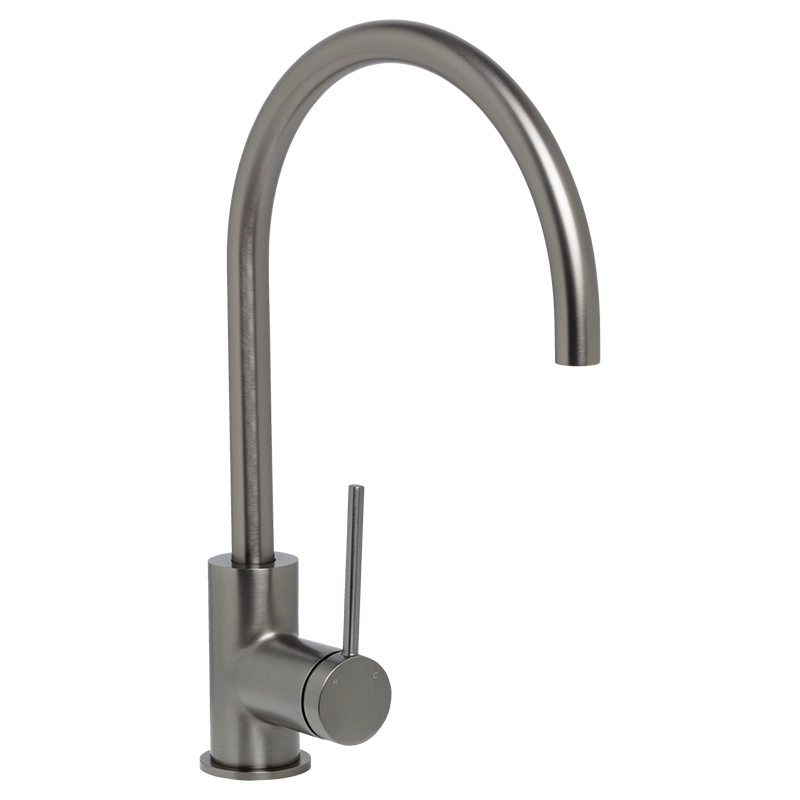 Venezia Gooseneck Sink Mixer Gun Metal Lead Free
