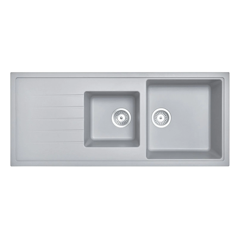 1160 x 500 x 205mm Carysil Vivaldi D200V 1 and A Half Bowl With Drainer Board Granite Kitchen Sink Top/Flush/Under Mount - Image 3