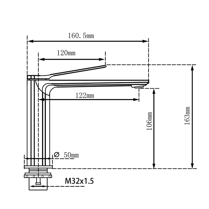 RUSHY Brushed Nickel Short Basin Mixer - Image 3