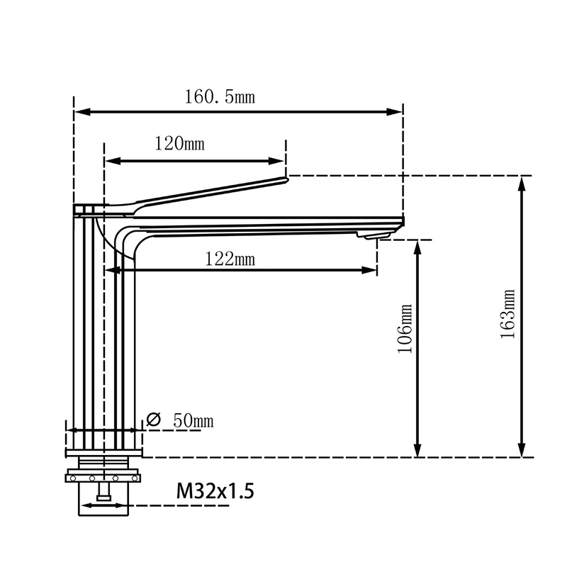 RUSHY Chrome Short Basin Mixer - Image 4