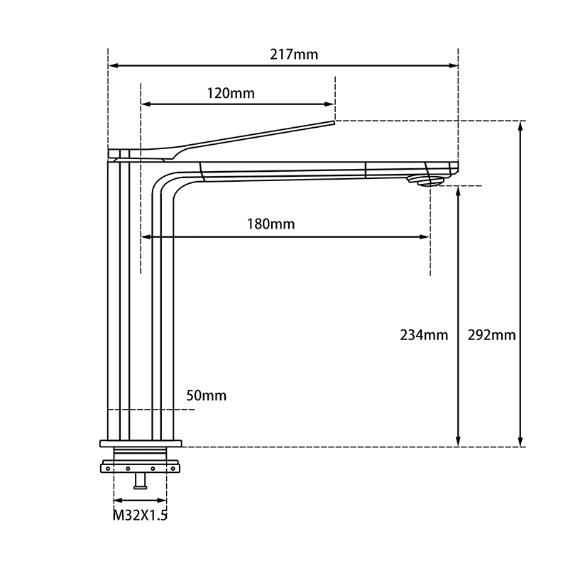 RUSHY Chrome Tall Basin Mixer - Image 2