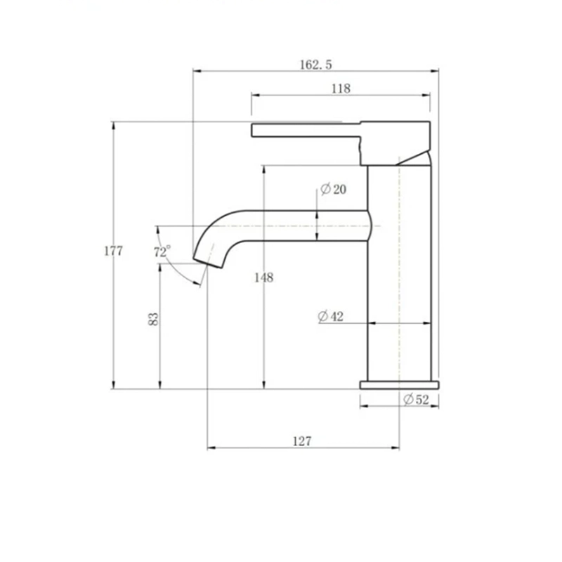 LUCID PIN Series Round Chrome Basin Mixer - Image 5
