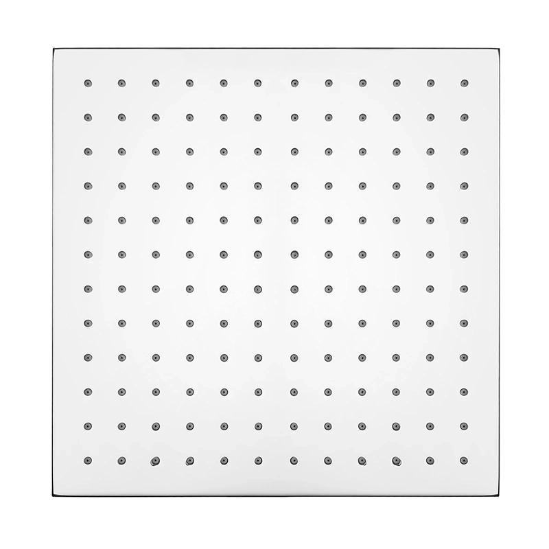 Square Chrome Rainfall Brass Shower Head 250mm - Image 2