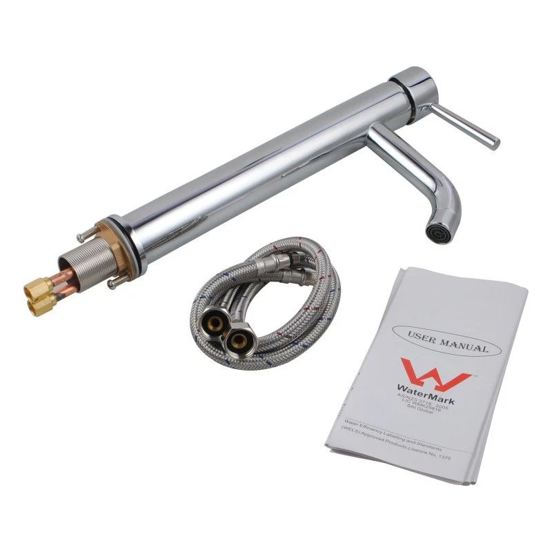 LUCID PIN Series Round Chrome Tall Basin Mixer - Image 4
