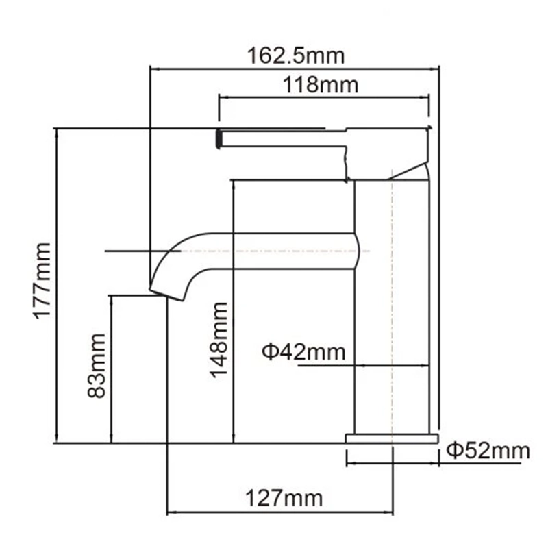LUCID PIN Series Round Brushed Basin Mixer - Image 4