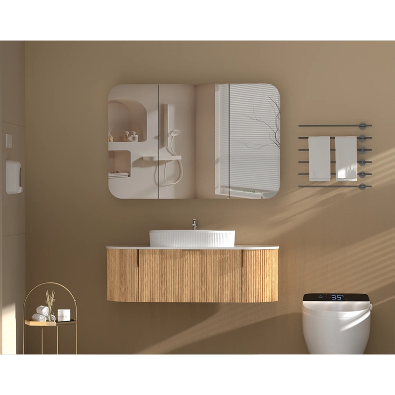 Navona Carysil 1200x800mm Grand Walnut Shaving Cabinet - Image 2