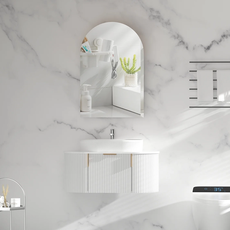 CARYSIL Imperial 600x900mm MATTE WHITE Arch Shaving Cabinet - Image 3