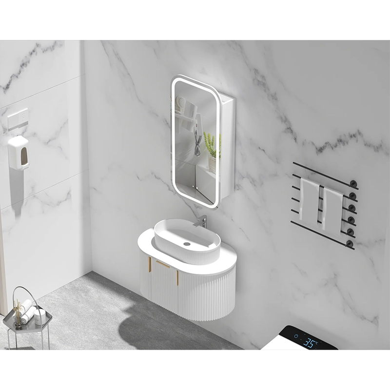 CARYSIL EARLS 450x900mm MATTE WHITE Squircle LED Shaving Cabinet - Image 3