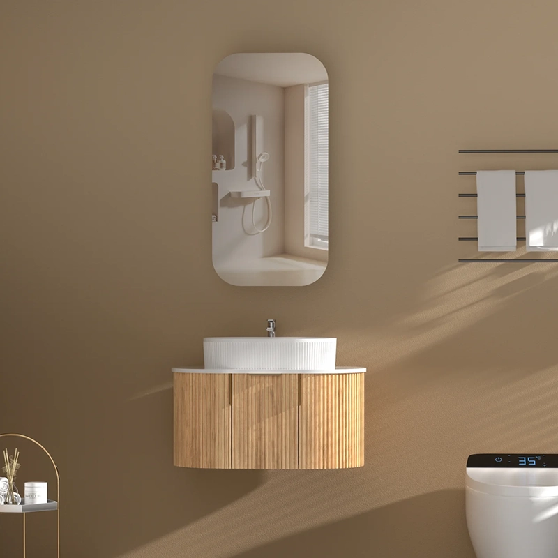 CARYSIL EARLS 450x900mm WALNUT Squircle Shaving Cabinet - Image 2