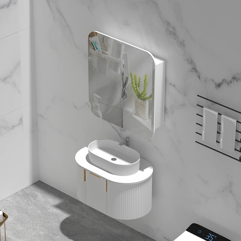 CARYSIL 750x800mm Grand MATTE WHITE Shaving Cabinet - Image 3