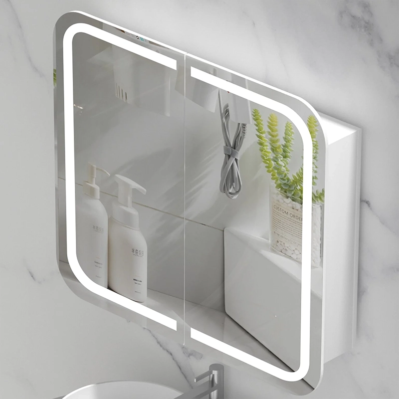 CARYSIL 900x800mm Grand MATTE WHITE LED Shaving Cabinet - Image 2