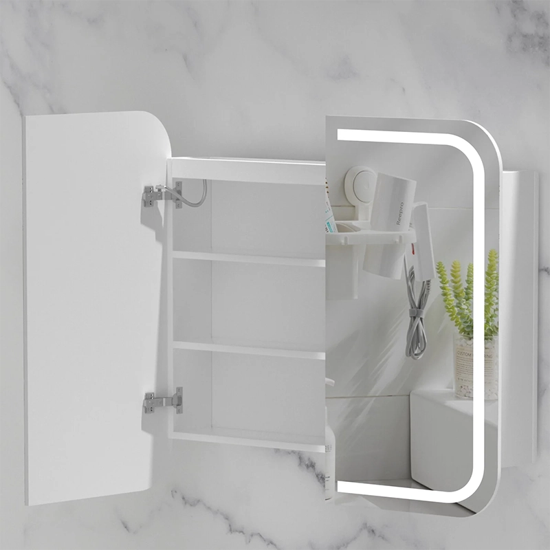 CARYSIL 900x800mm Grand MATTE WHITE LED Shaving Cabinet - Image 3