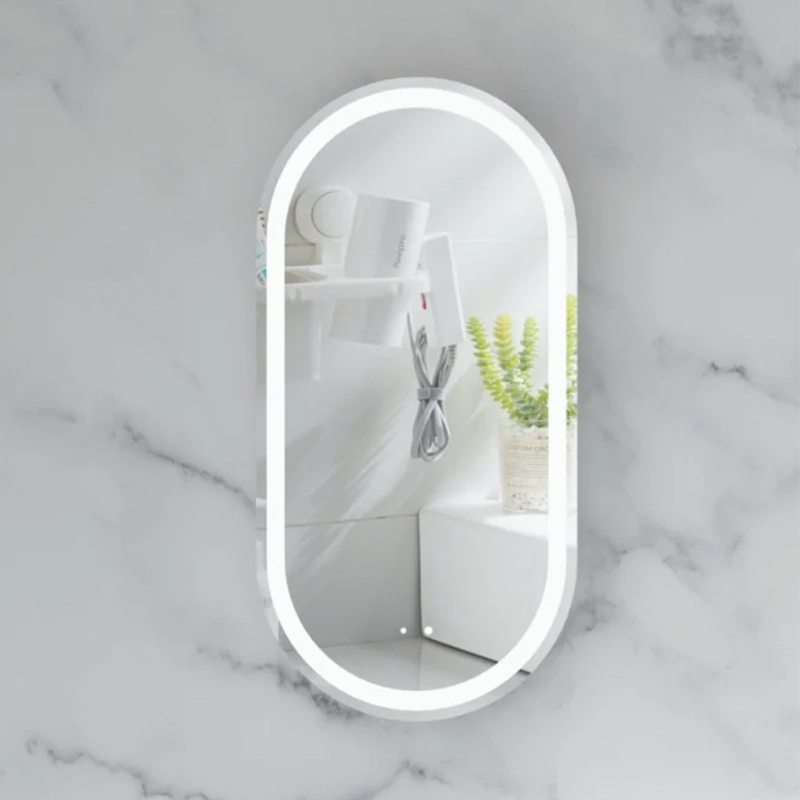 CARYSIL Noble 450x900mm MATTE WHITE Oval LED Shaving Cabinet