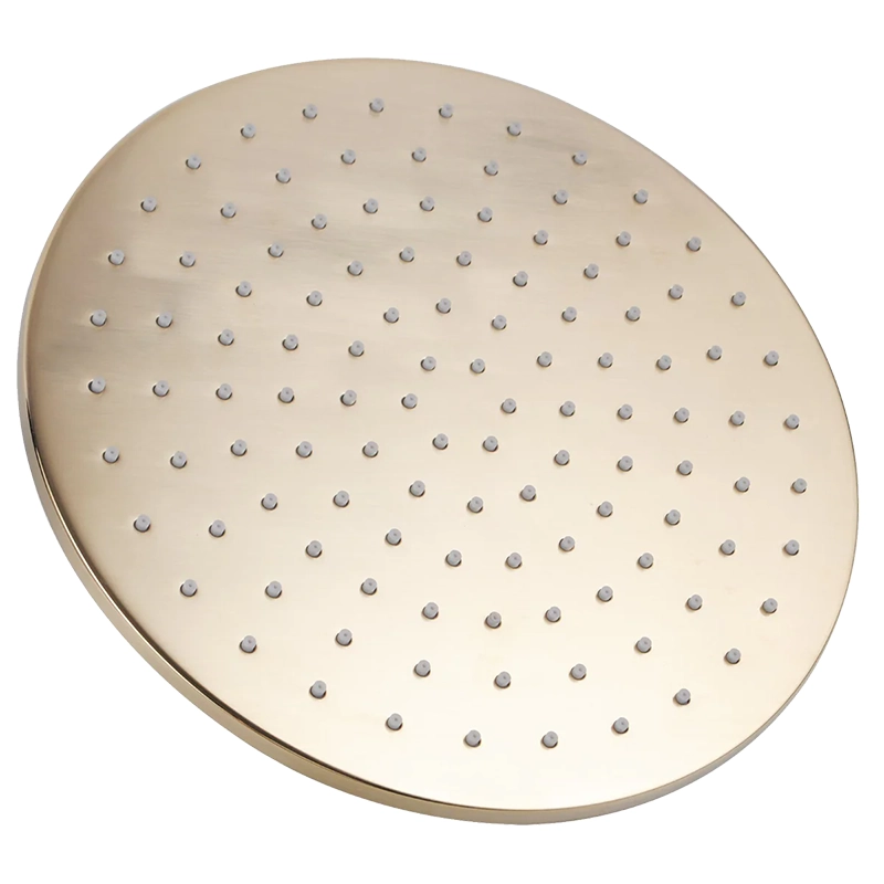 Round Brushed Brass Shower Head 250mm(Brass) - Image 2