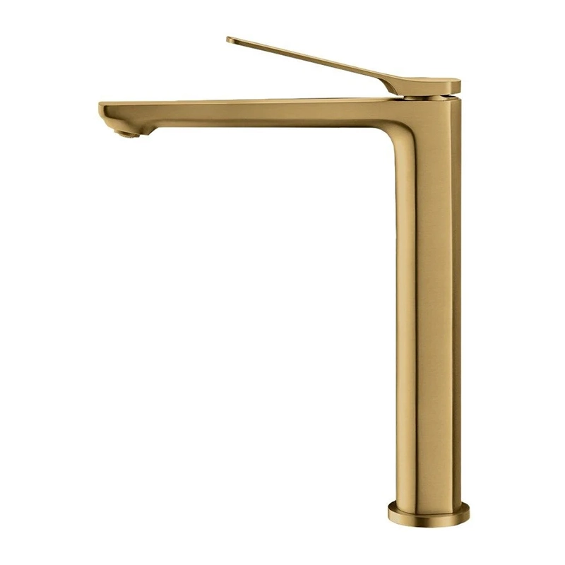 RUSHY Series Brushed Yellow Gold Tall Basin Mixer