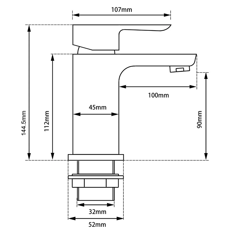 VOG Chrome Basin Mixer Tap - Image 2
