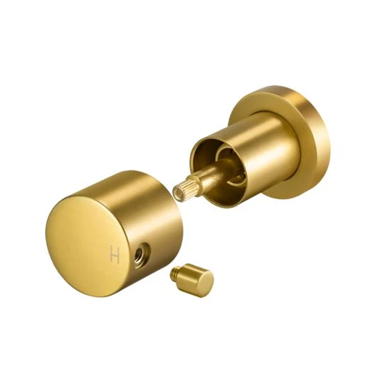 LUCID PIN Round Brushed Shower Wall Taps - Image 2