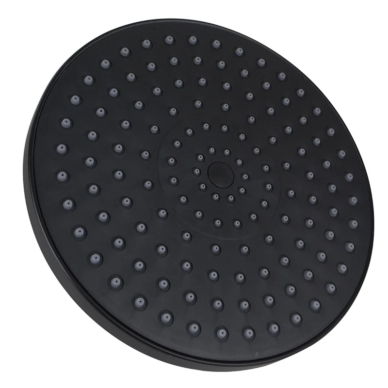 Round Matt Black Rainfall Shower Head 200mm - Image 2