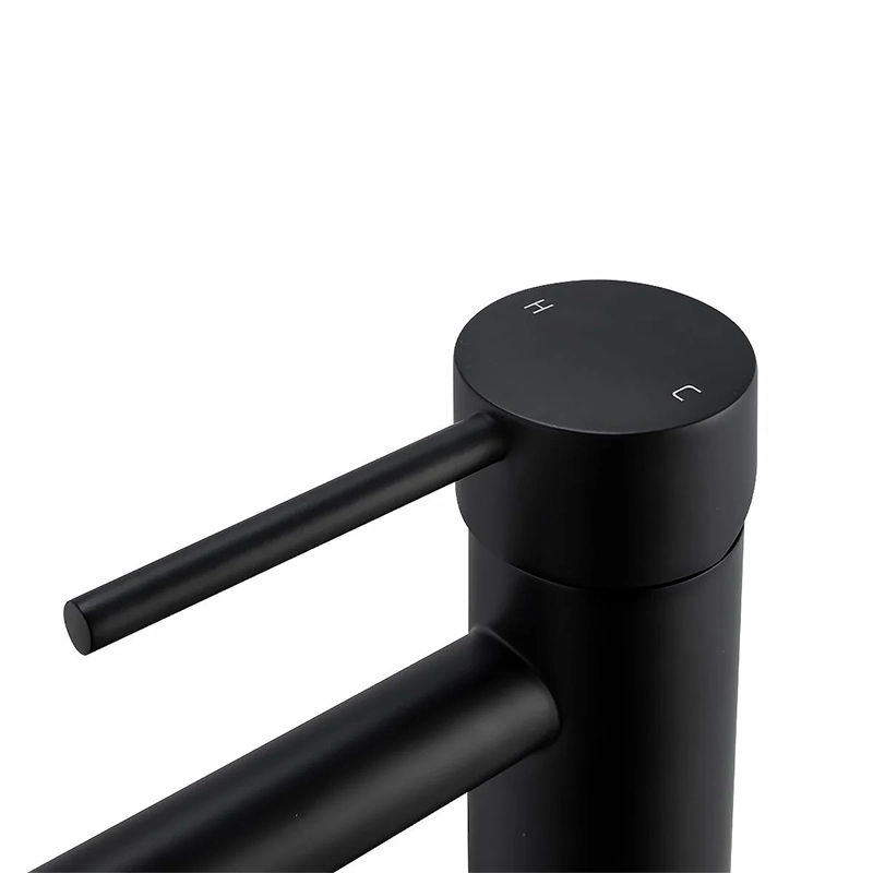 LUCID PIN Series Round Black Tall Basin Mixer - Image 3