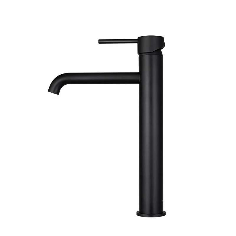 LUCID PIN Series Round Black Tall Basin Mixer - Image 2
