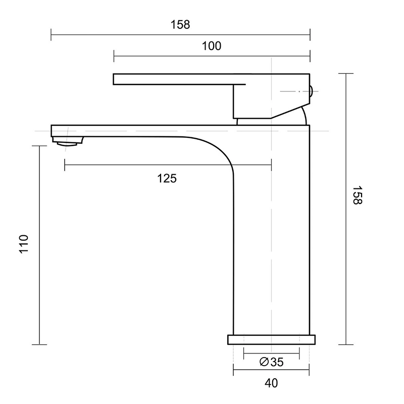 IVANO Series Black Basin Mixer - Image 2