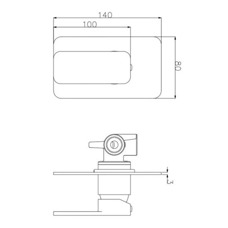 Ivano Series Solid Brass Chrome Shower/bath Wall Mixer - Image 2